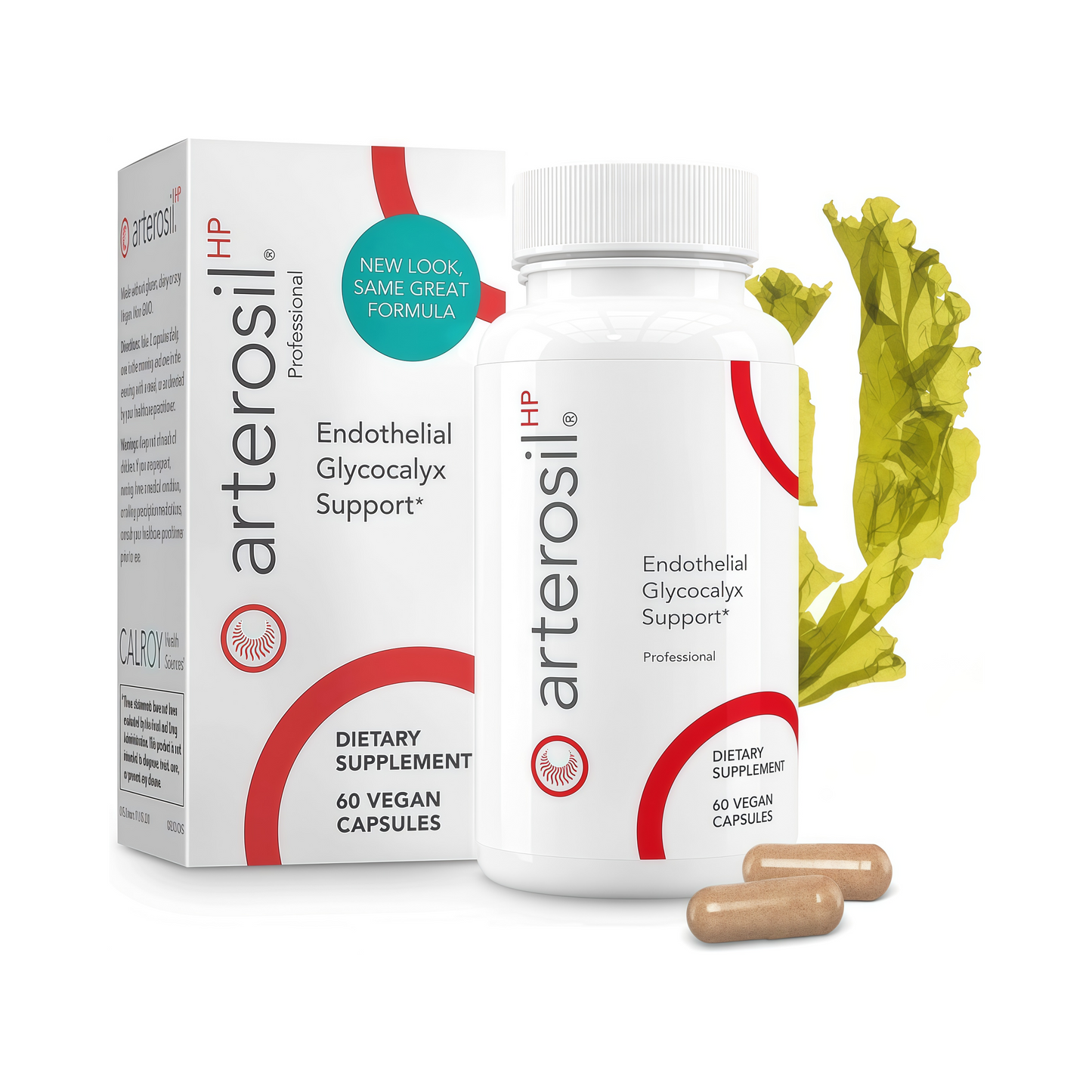 Calroy Arterosil HP Professional - Heart Health Support - 60 Vegan Capsules | Endothelial Glycocalyx Support - Artery Health & Circulation Support - MonitumRS® Rhamnan Sulfate from Monostroma nitidum
