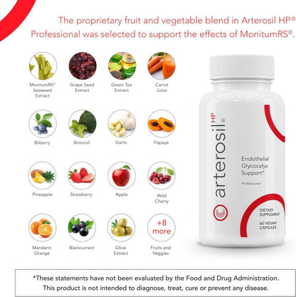Calroy Arterosil HP Professional - Heart Health Support - 60 Vegan Capsules | Endothelial Glycocalyx Support - Artery Health & Circulation Support - MonitumRS® Rhamnan Sulfate from Monostroma nitidum