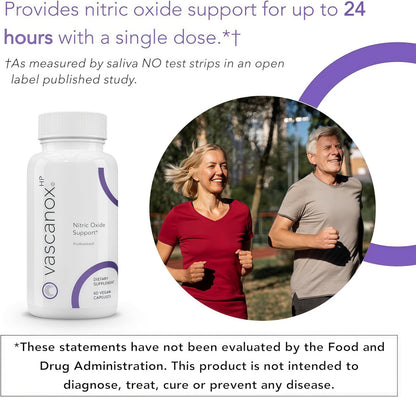 Calroy Vascanox HP, Next Generation Nitric Oxide Support, 60 Vegan Capsules | Up to 24 Hours on Single Dose*+, Targets Nitric Oxide Pathways, Supports Natural Production, Storage & Release*